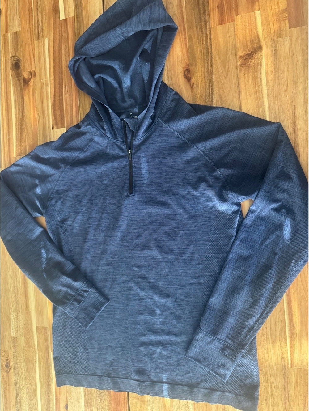 Fabletics Men’s Full Zip Performance Hoodie Navy Blue Athletic Jacket Size Large